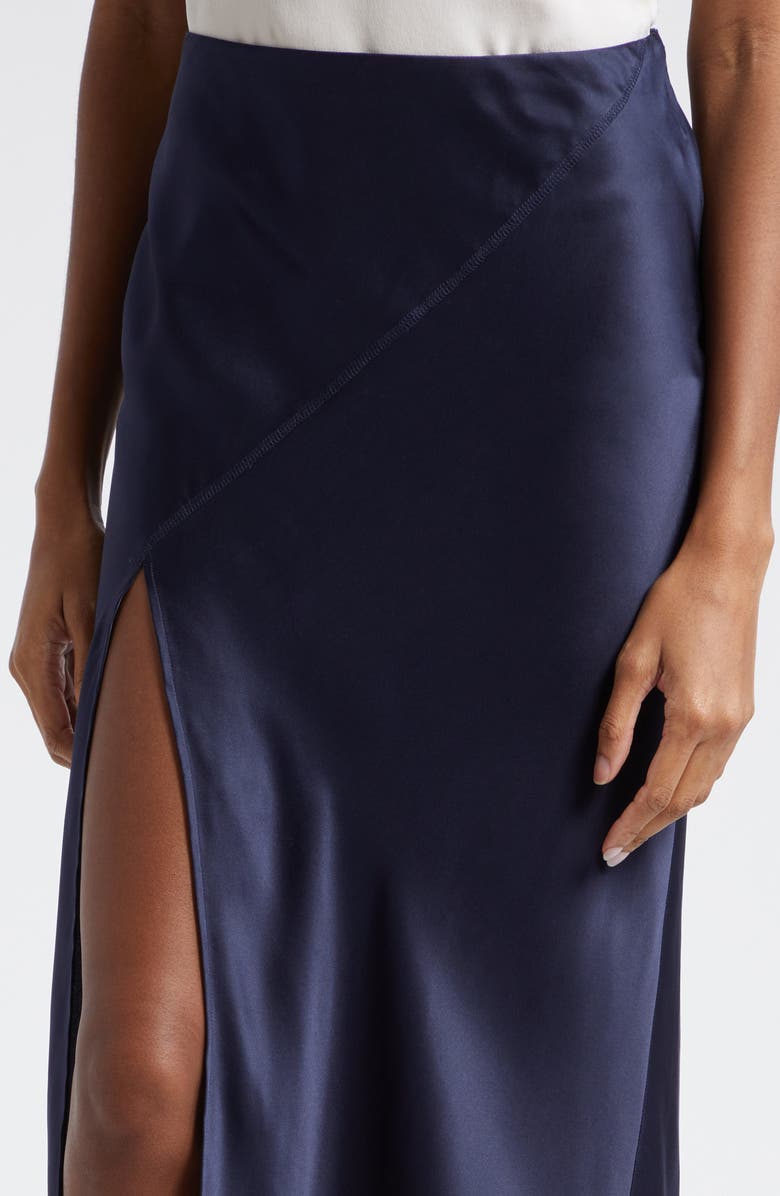 ATM Anthony Thomas Melillo Bias Cut Silk Charmeuse Midi Skirt, Alternate, color, 