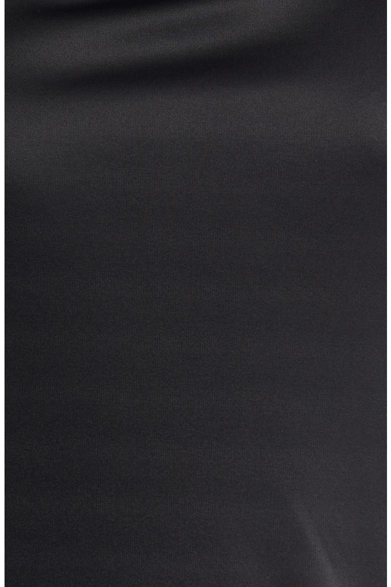 Feathers Essentials Satin Chemise, Alternate, color, BLACK