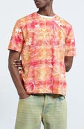 Desigual Floral Windowpane Cotton T-Shirt