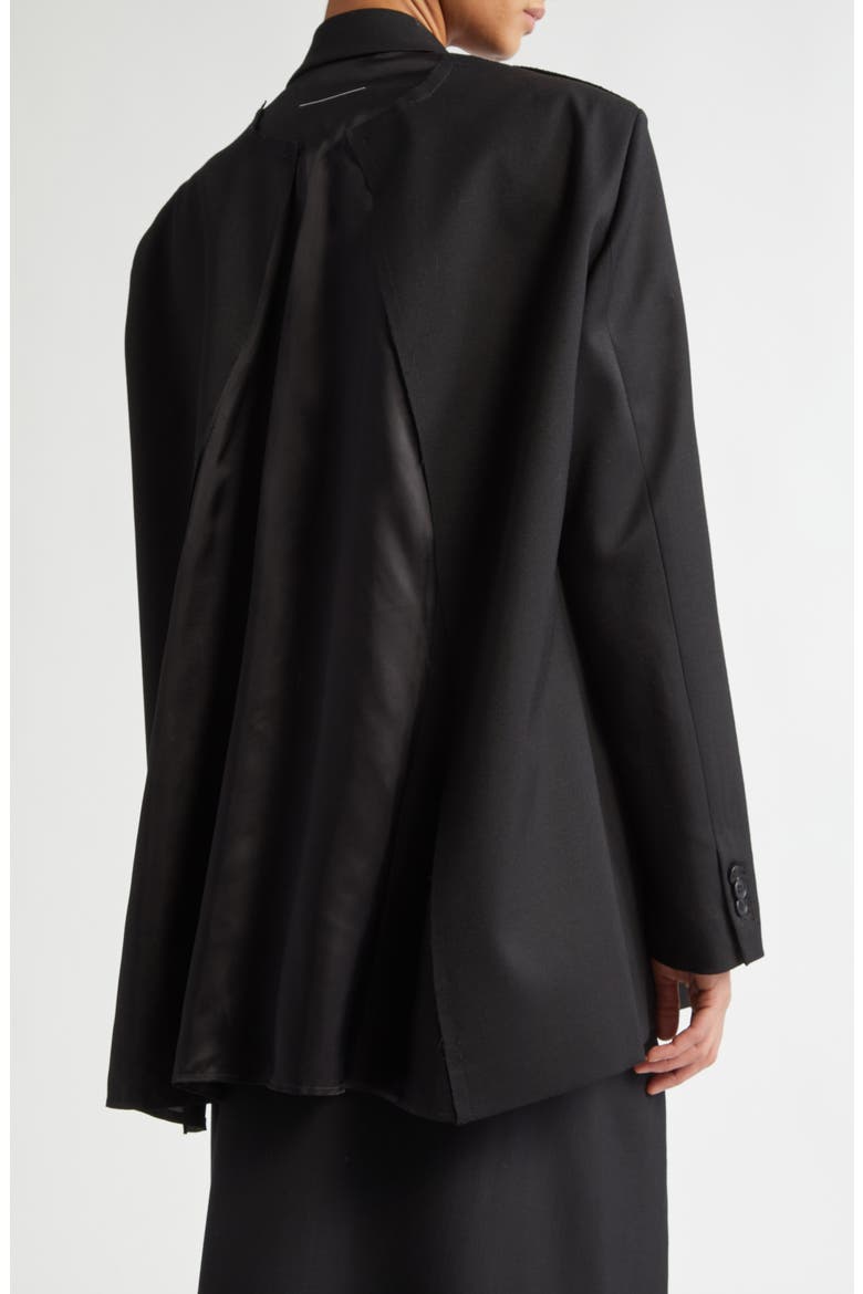 Décortiqué Wool Blazer, Alternate, color, BLACK
