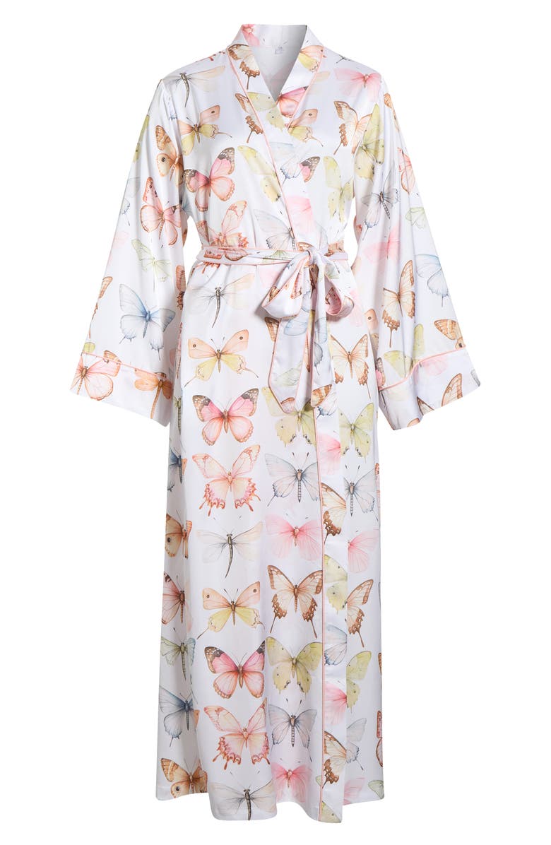 KILO BRAVA Print Maxi Robe, Alternate, color, Pastel Wings