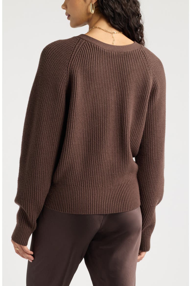 Softluxe Twist Reversible Sweater, Alternate, color, BROWN SEAL