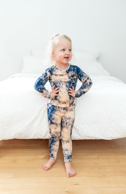 Laree + Co Tie-dye 2-piece Pajama Set In Blue