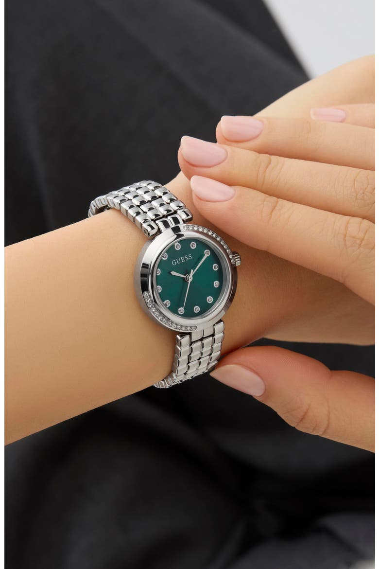 Clara Bracelet Watch, 28mm, Alternate, color, SILVER TONE