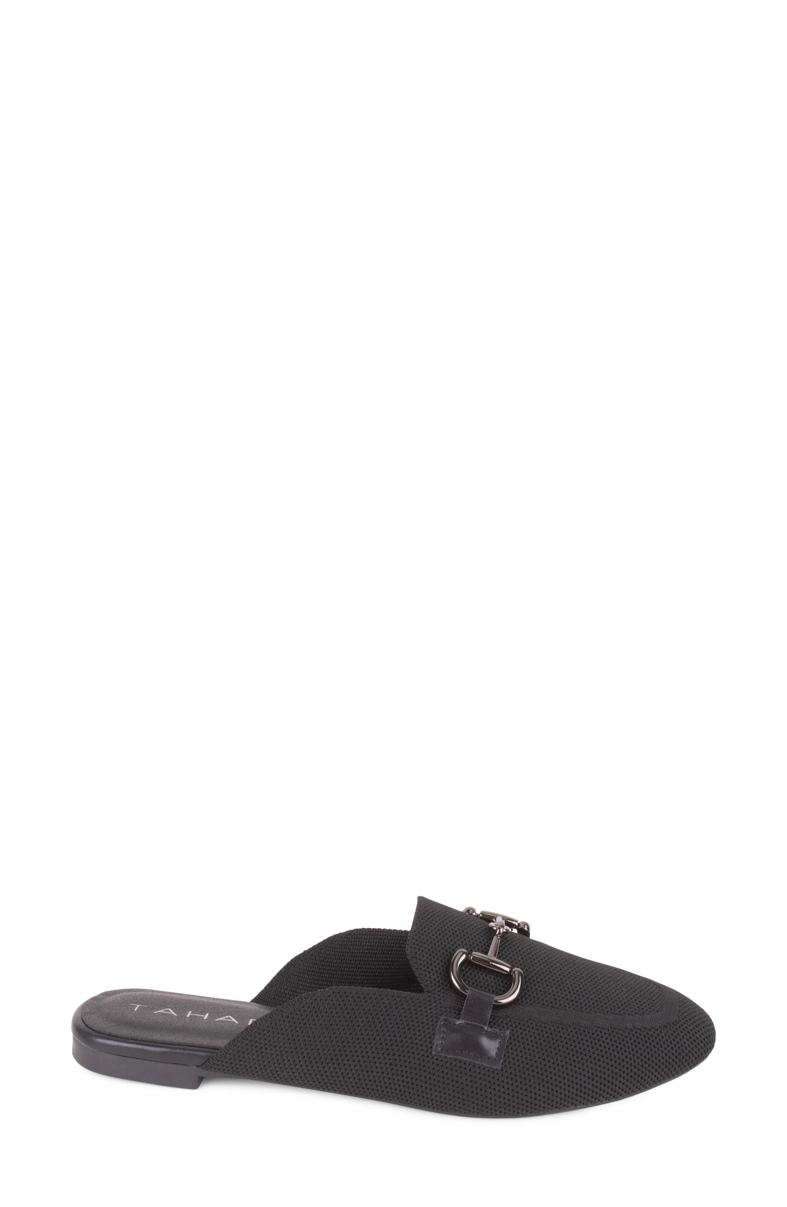 Tahari Augustine Bit Loafer Mule, Alternate, color, Black/Black