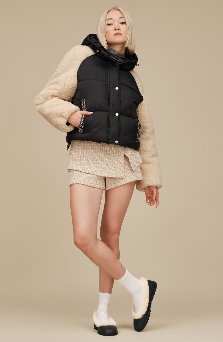 UGG<sup>®</sup> Zora Genuine Shearling Trim Ballet Flat, Alternate, color,