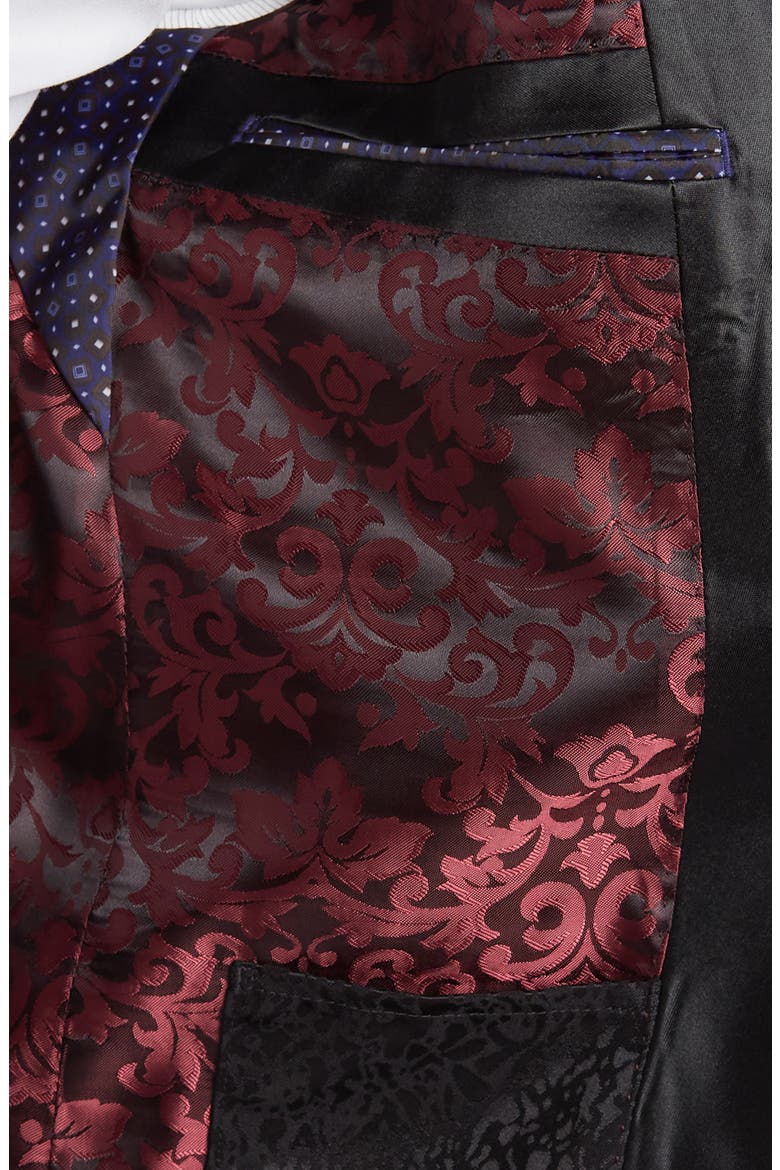 Jacquard Evening Jacket, Alternate, color, BLACK