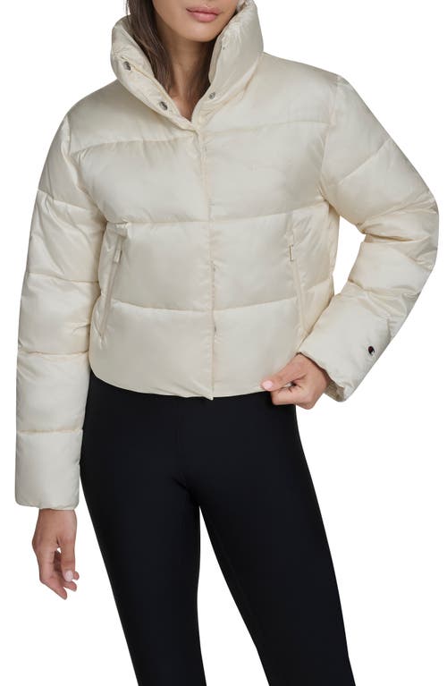 Champion Water Resistant Crop Puffer Jacket In White
