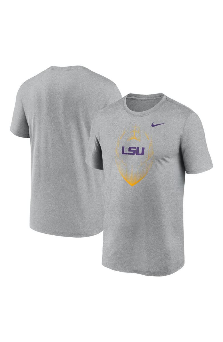 Nike Men's Nike Heather Gray LSU Tigers Primetime Legend Icon Performance T-Shirt, Alternate, color, Heather Gray
