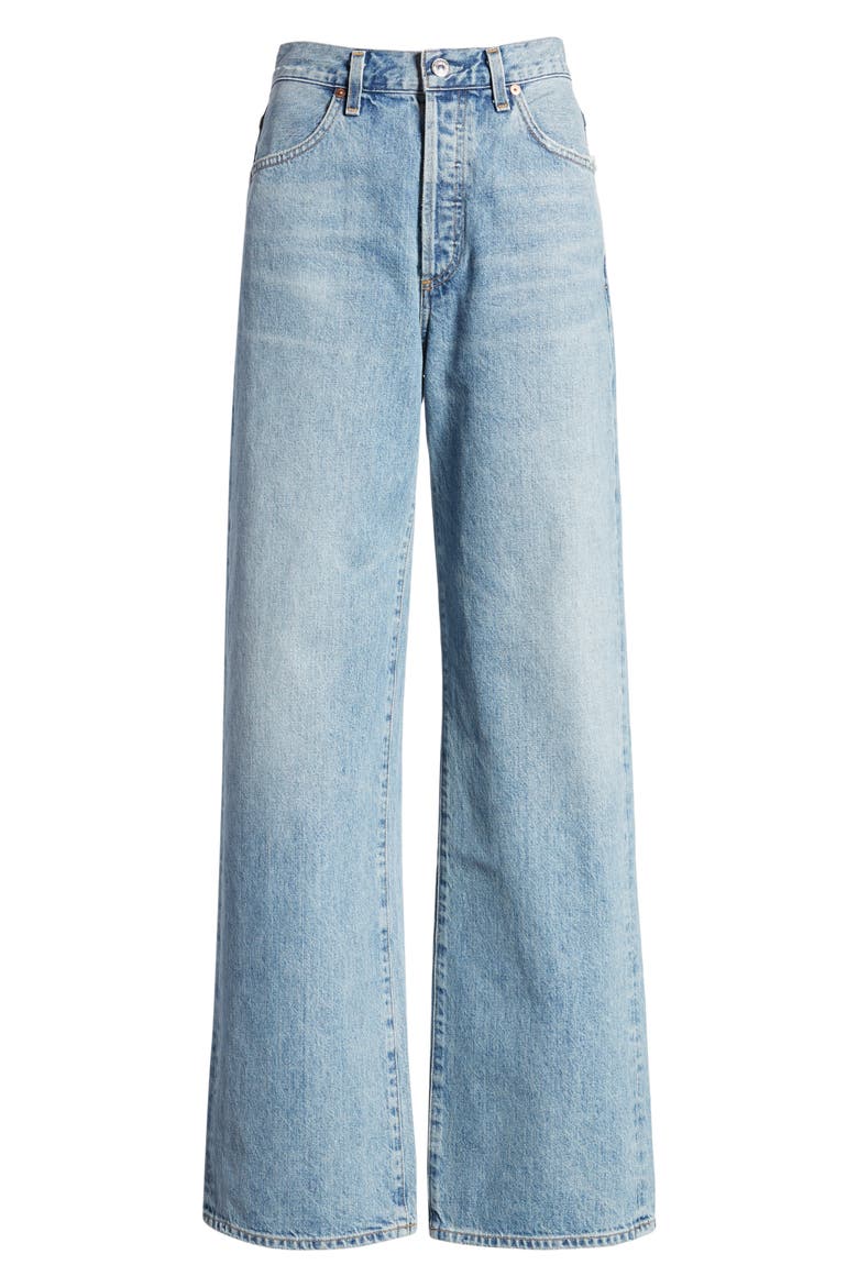 Annina High Waist Trouser Jeans, Alternate, color, BLUE MIRAGE