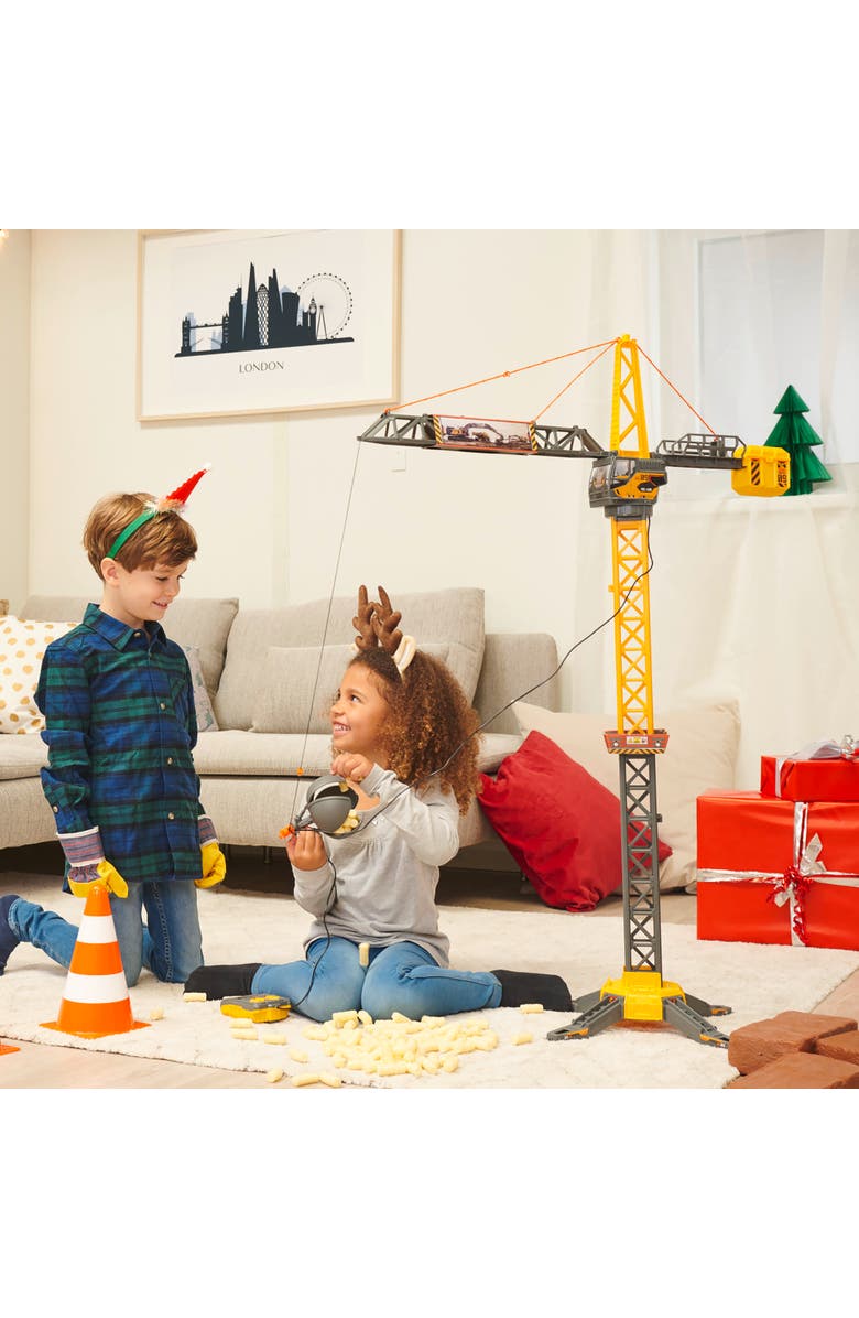 Dickie Toys HK Ltd 40" Giant Crane Remote Control Playset, Alternate, color, Multicolored