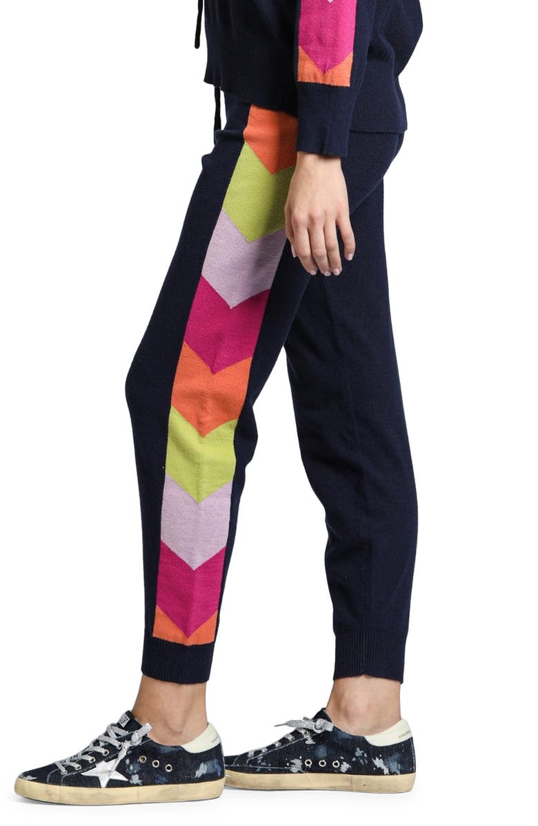 APNY Colorful Side Stripe High Waist Joggers, Alternate, color, 