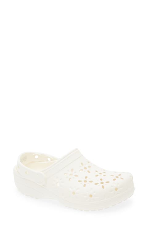 Classic Floral Cutout Clog (Women)