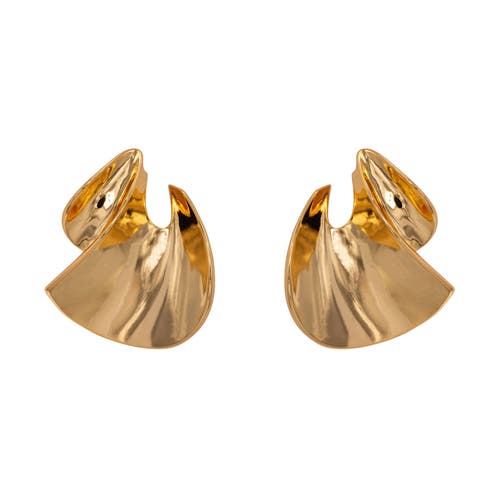 Black Suede Studio Lola Earring In Gold