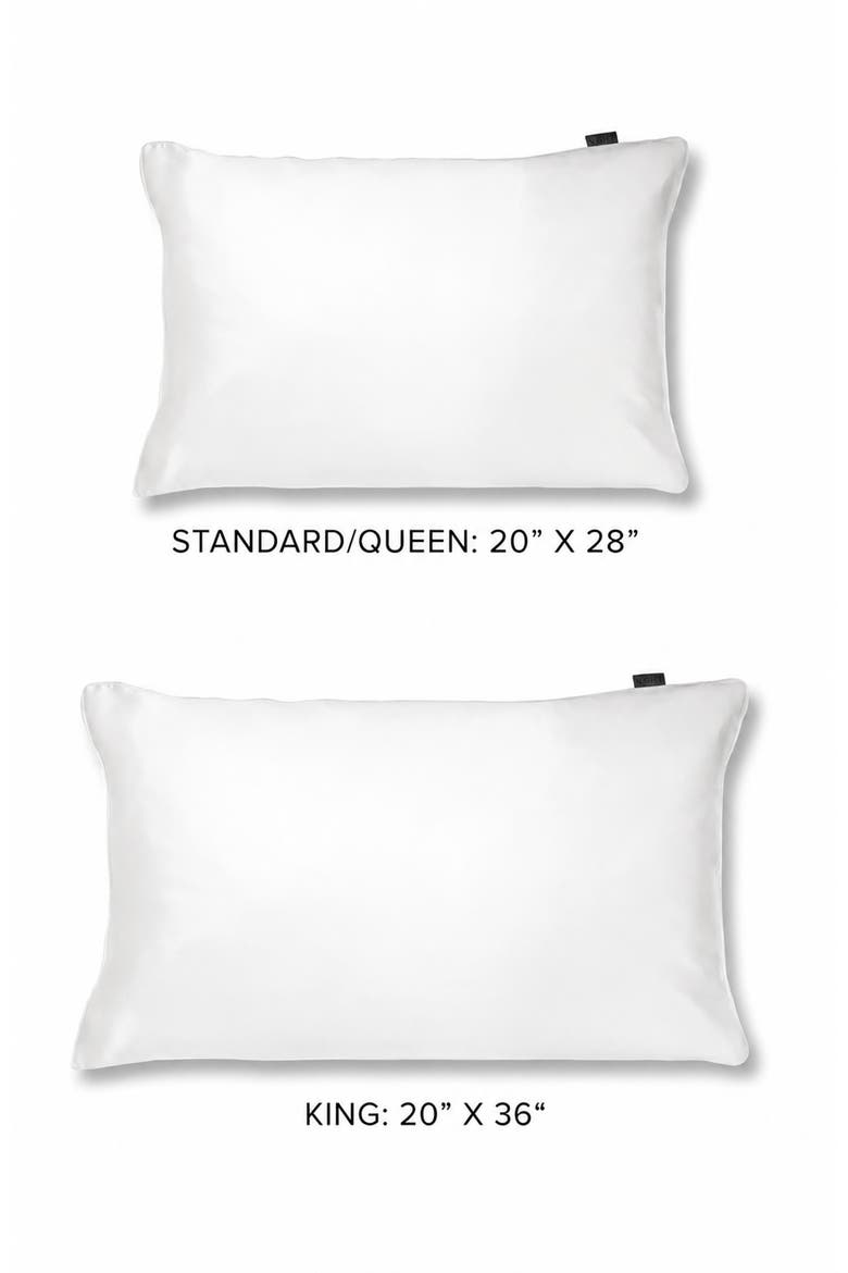 100% Mulberry Silk Pillowcase, Alternate, color, WHITE