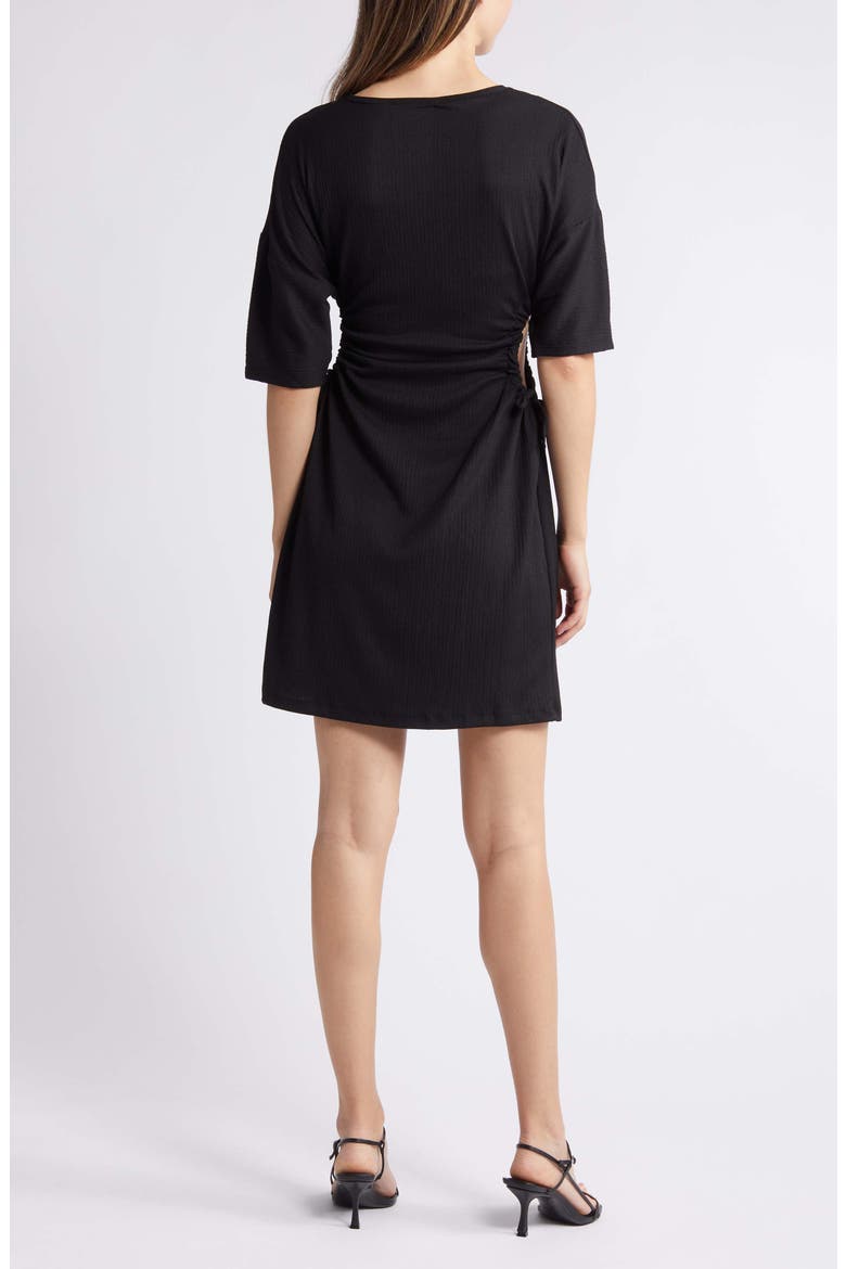 Mila Side Cutout Dress, Alternate, color, BLACK