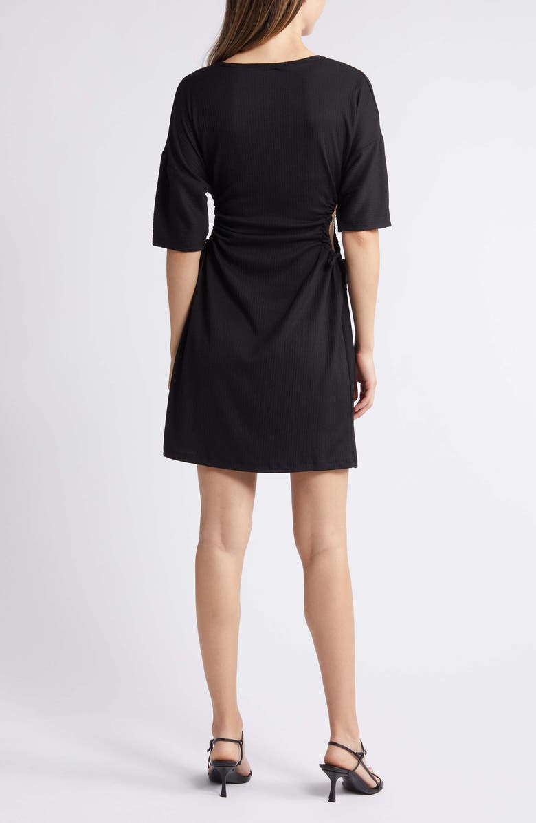 NIKKI LUND Mila Side Cutout Dress, Alternate, color, Black
