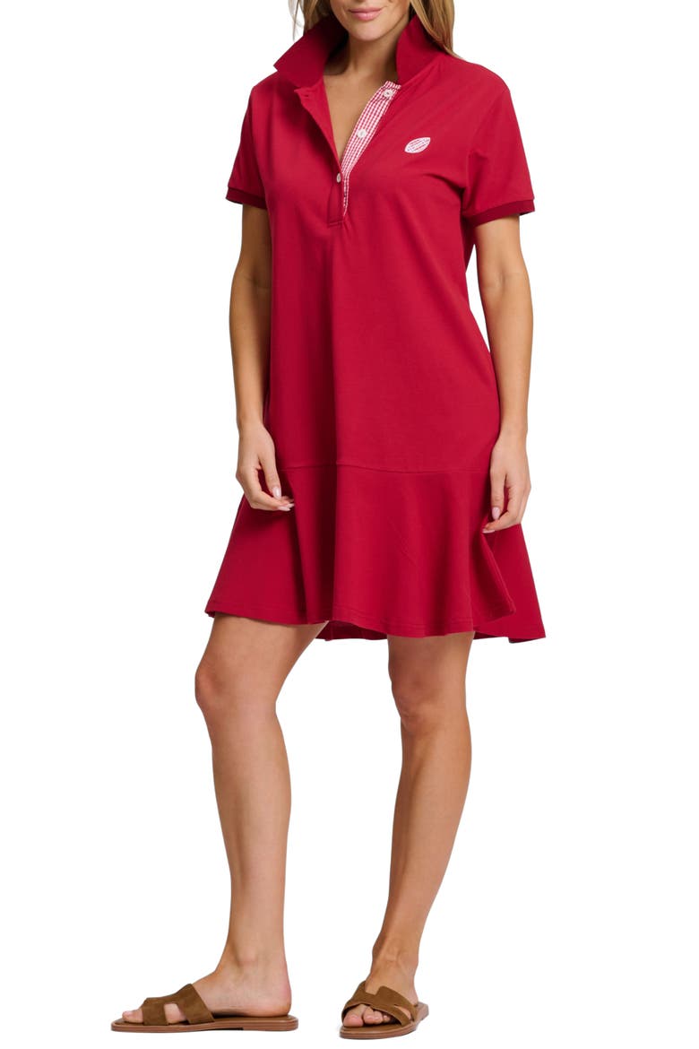 Football Polo Dress, Main, color, DARK RED