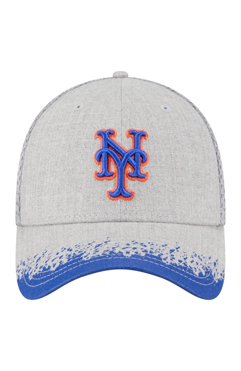 New Era Men's New Era Gray New York Mets Visor Paint Splatter 39THIRTY Flex Hat, Alternate, color, Gray