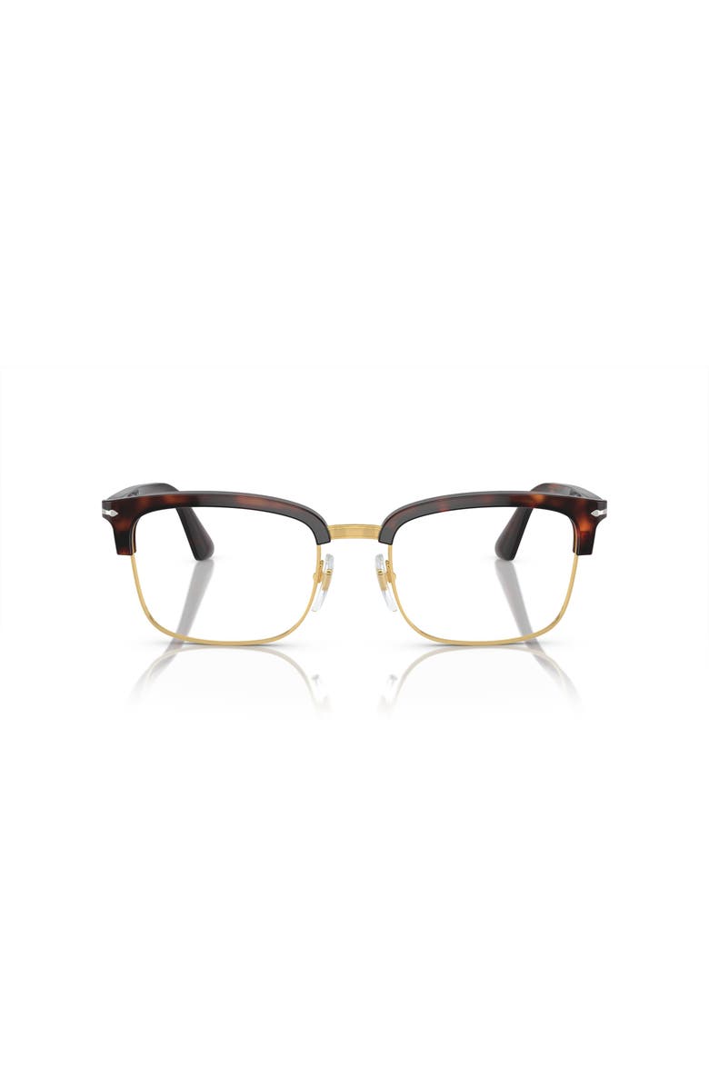 Persol 52mm Rectangle optical glasses, Alternate, color, Tortoise
