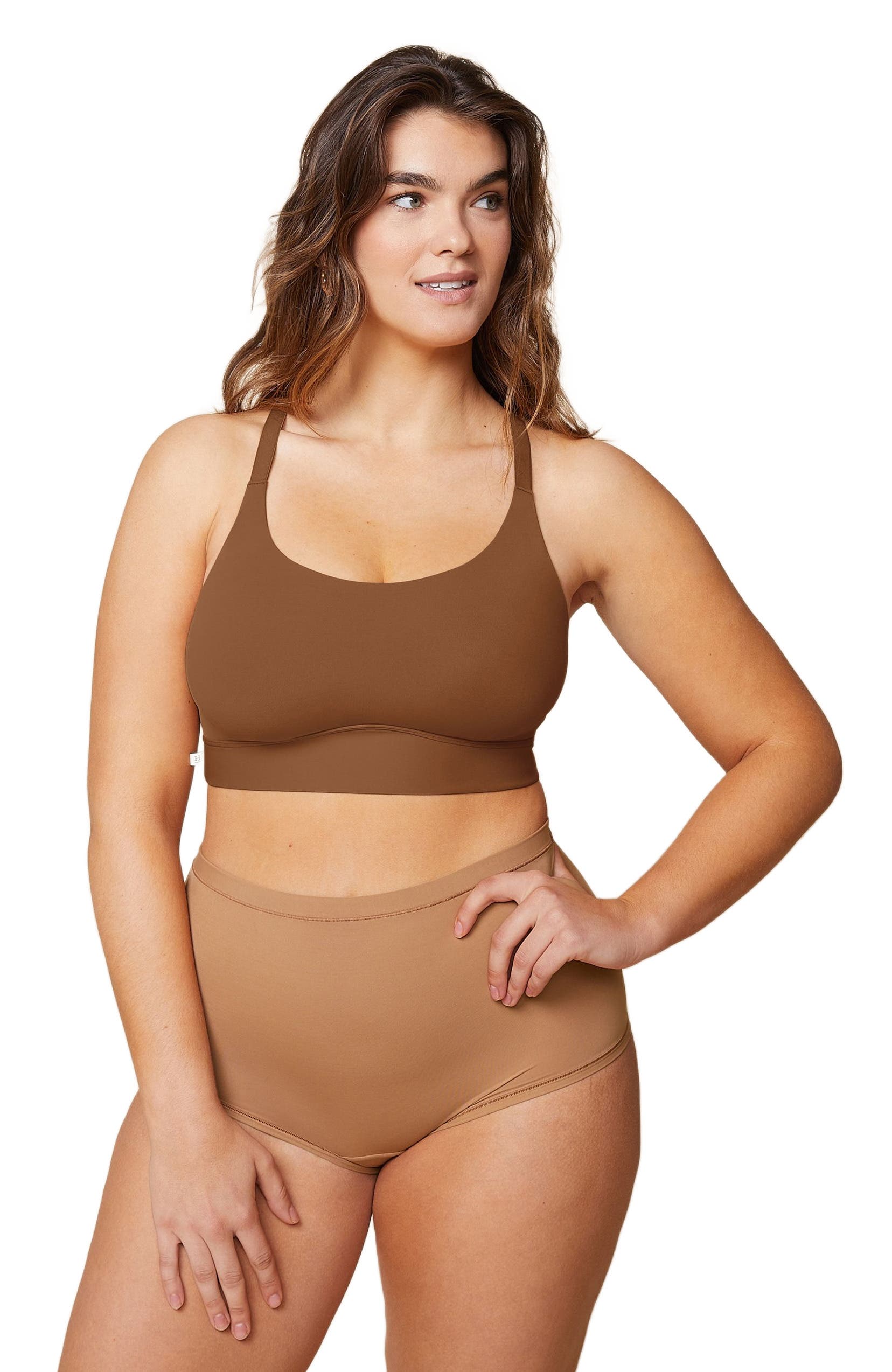 Harper Wilde Bliss Racerback Bralette in Brown 