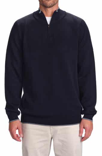 STUDIO GARNET LOS ANGELES Quarter Zip Merino Wool Knit Pullover