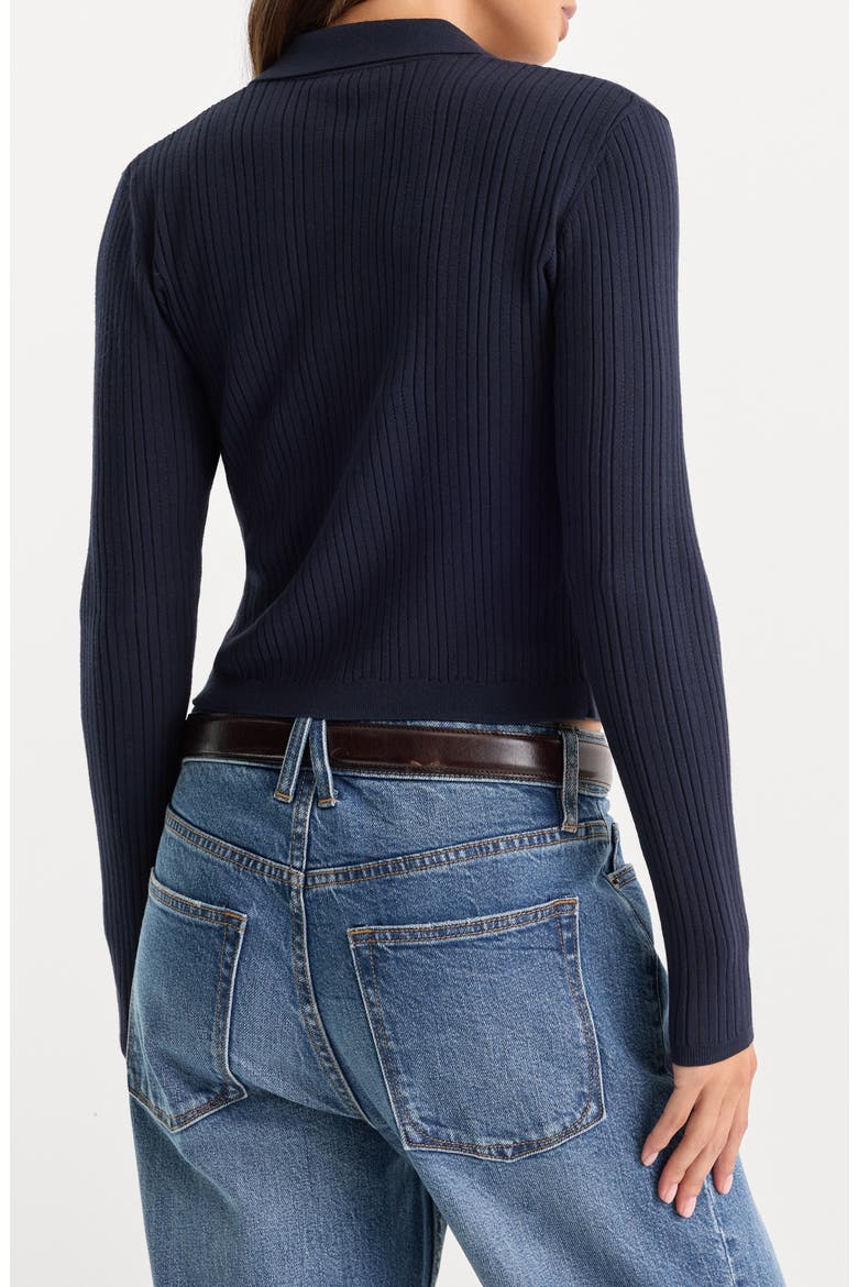 The Ladder Rib Cardigan, Alternate, color, MIDNIGHT BLUE