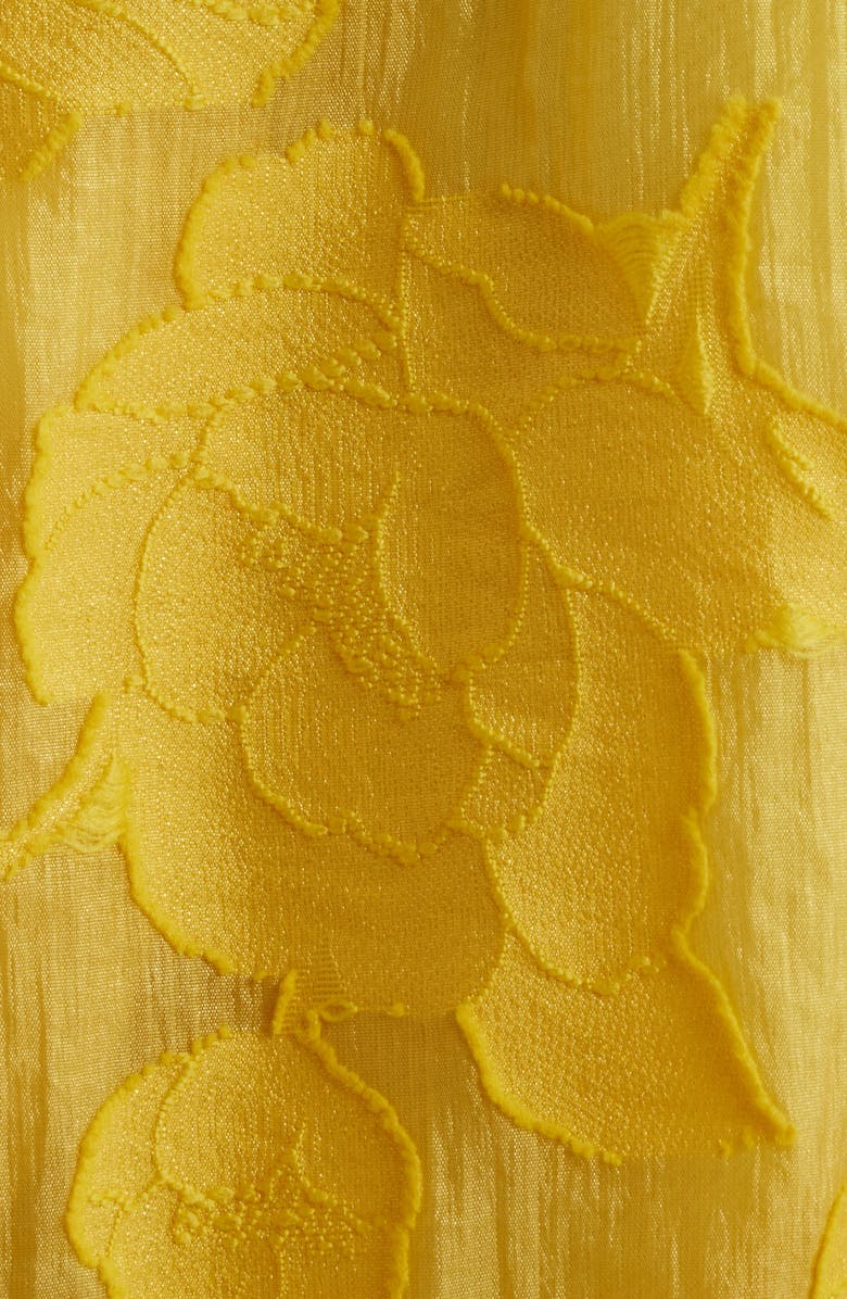 Anne Klein Floral Embroidered One-Shoulder Midi Dress, Alternate, color, 