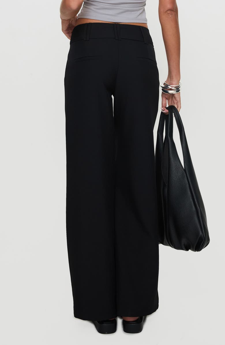 Princess Polly Two Lovers Low Rise Straight Leg Pants, Alternate, color, Black