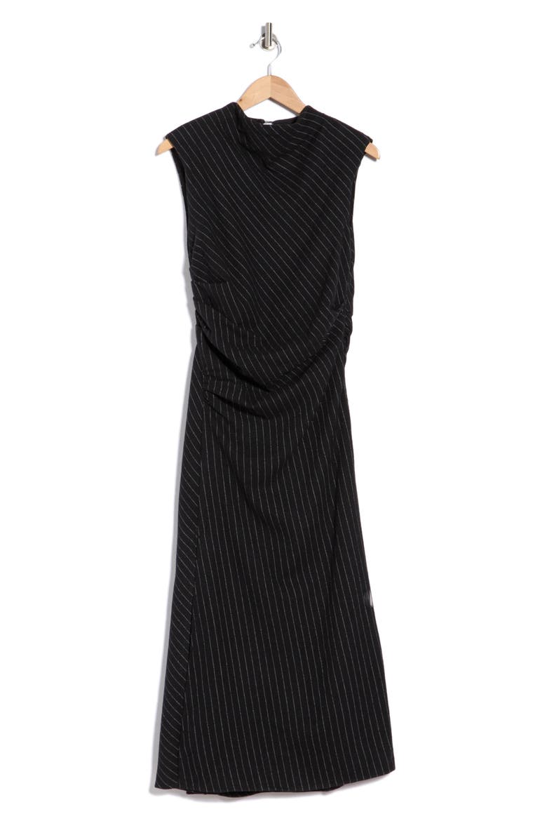 Beckett Wool Blend Sleeveless Dress, Alternate, color, BLACK PINSTRIPE