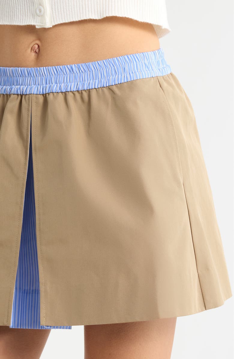 ASTR the Label Alycia Slit Miniskirt, Alternate, color, Khaki Contrast