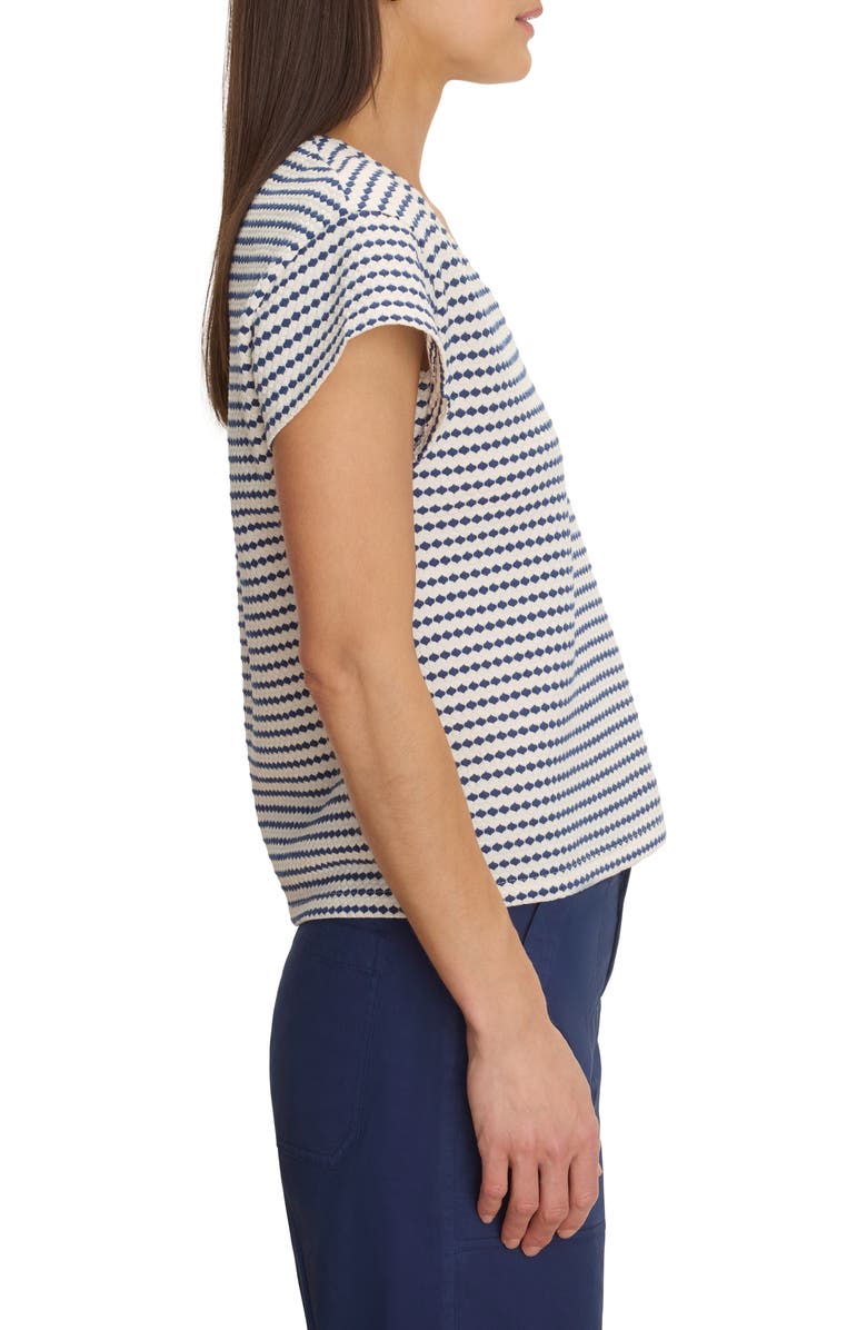 NIC+ZOE Diamond Stripe Top, Alternate, color, Indigo Multi
