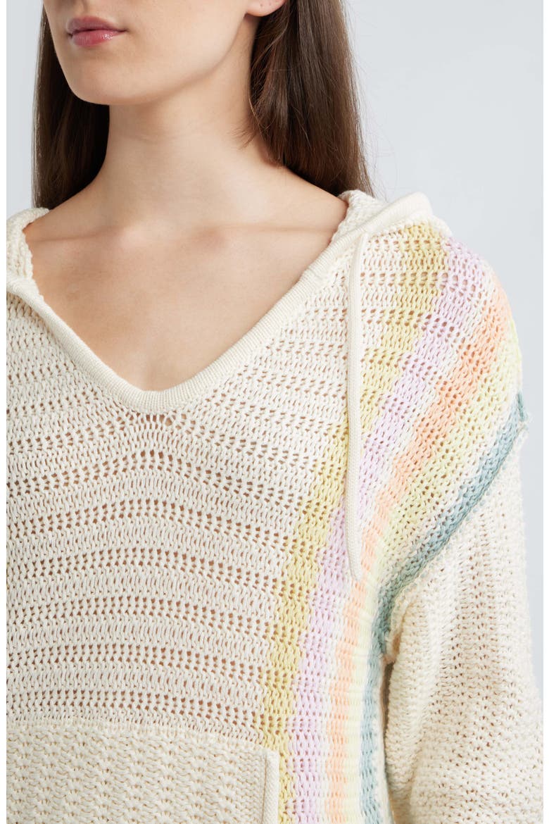 Revival Stripe Knit Hoodie, Alternate, color, MULTICOLOR