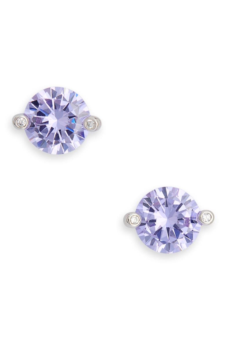 brilliant statements duo prong stud earrings, Main, color, LIGHT AMETHYST