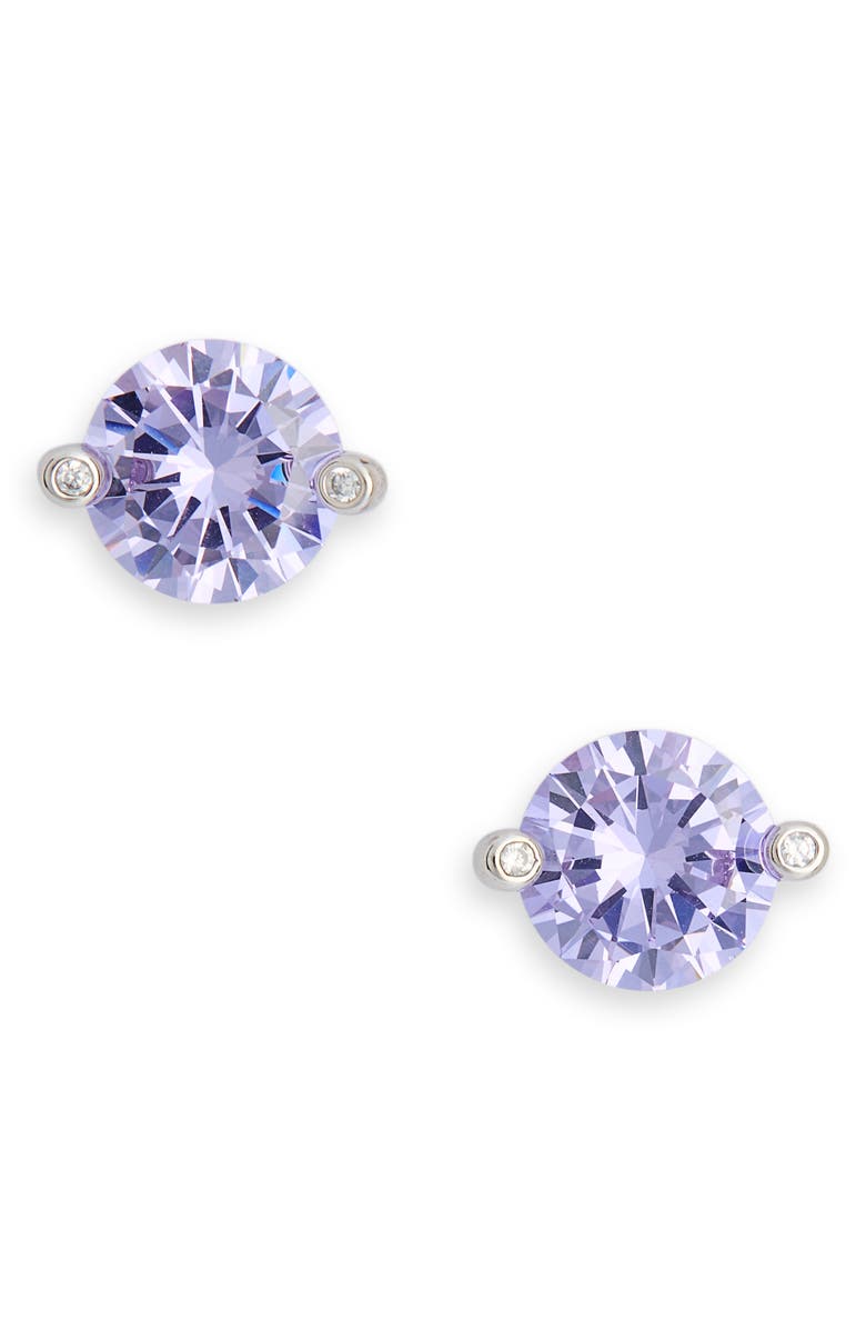 Kate Spade New York brilliant statements duo prong stud earrings, Main, color, Light Amethyst