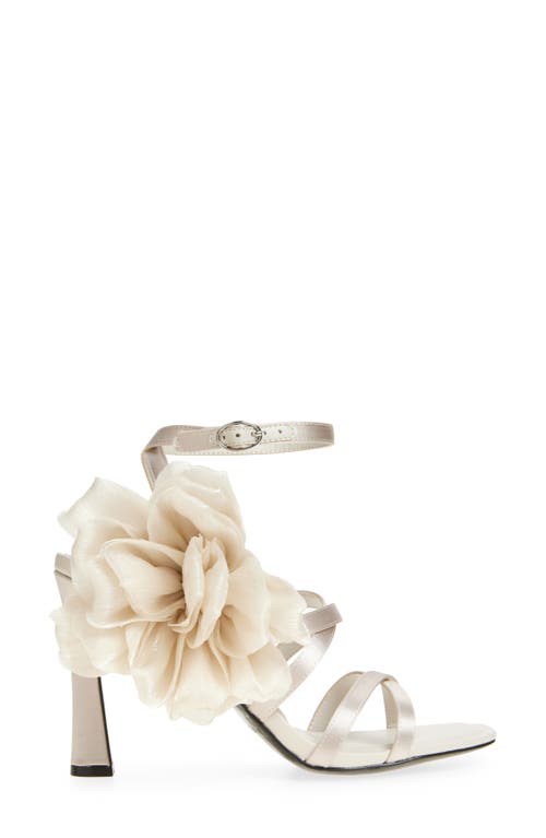 Karl Lagerfeld Paris Caela Rosette Sandal In Soft White