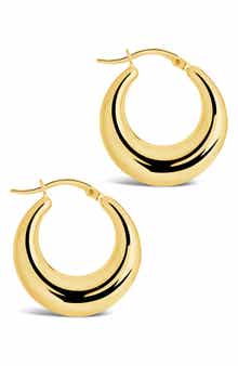 Sterling Forever 14K Gold Vermeil Graduated Tube Hoop Earrings