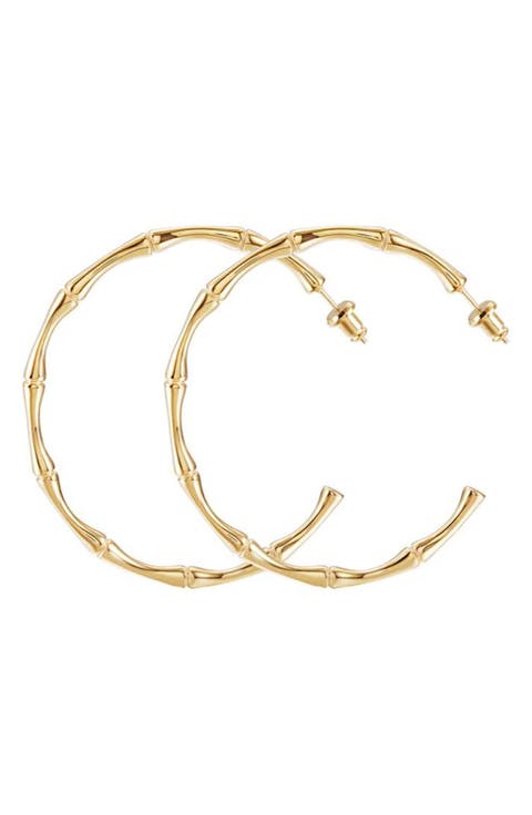 Bamboo Hoop Earrings