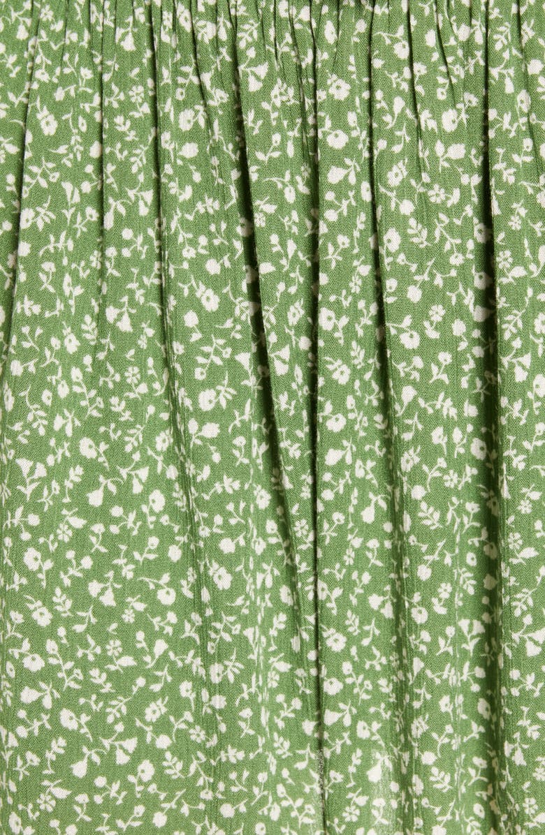 All in Favor Floral Smocked Waist Long Sleeve Minidress, Alternate, color, 