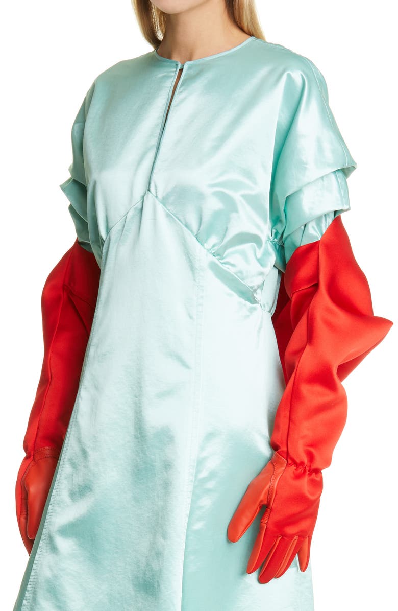 Meryll Rogge Gloved Double Satin Bolero, Alternate, color,