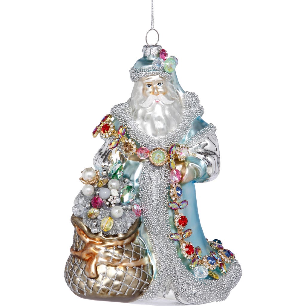 Mark Roberts Night Before Christmas Santa Ornament In Blue