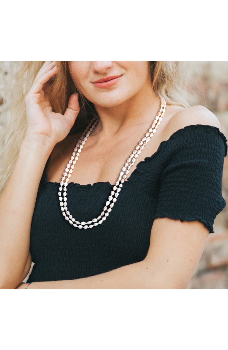 Julianna B. Cultured Freshwater Pearl Endless Necklace, Alternate, color, Pearl