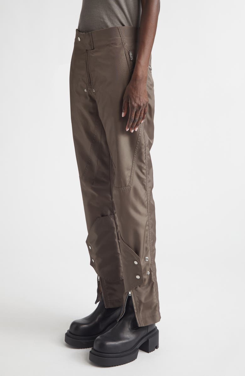 Rick Owens Temple Stretch Nylon Moto Pants, Alternate, color, Dust