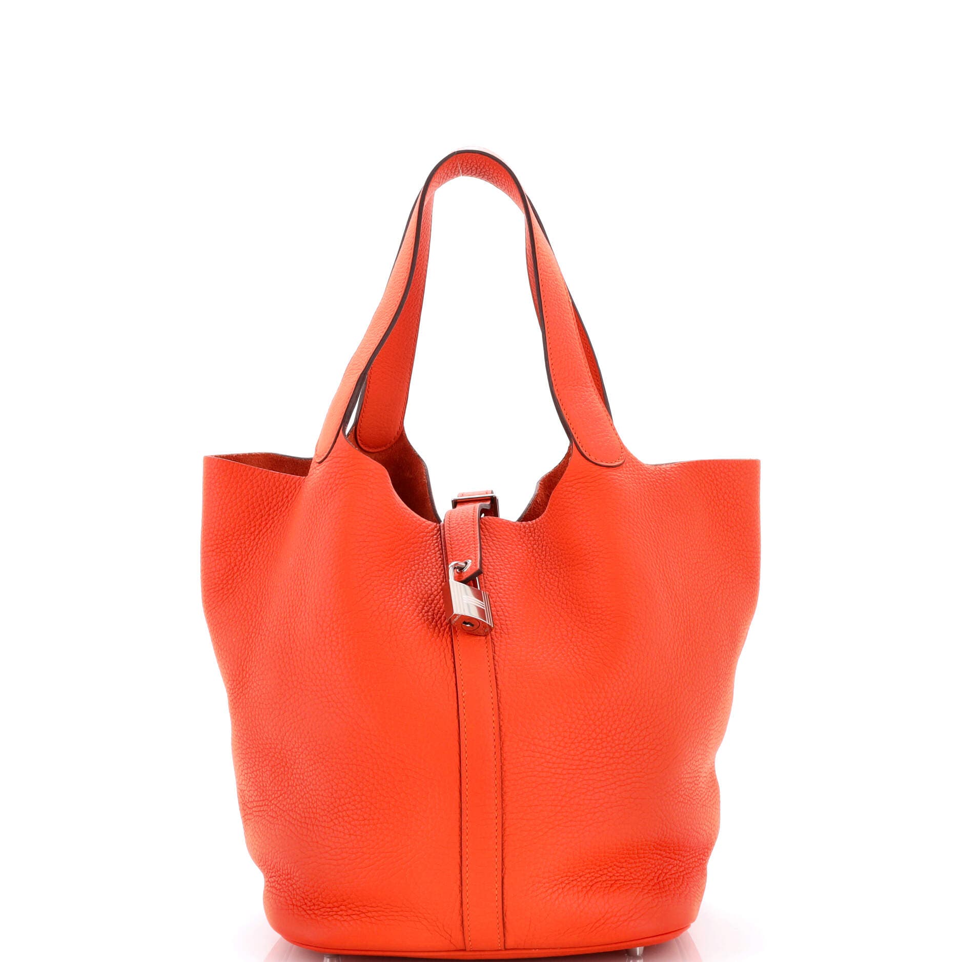 Pre-Owned Hermes Picotin Lock Bag Clemence GM, Main, color, Feu