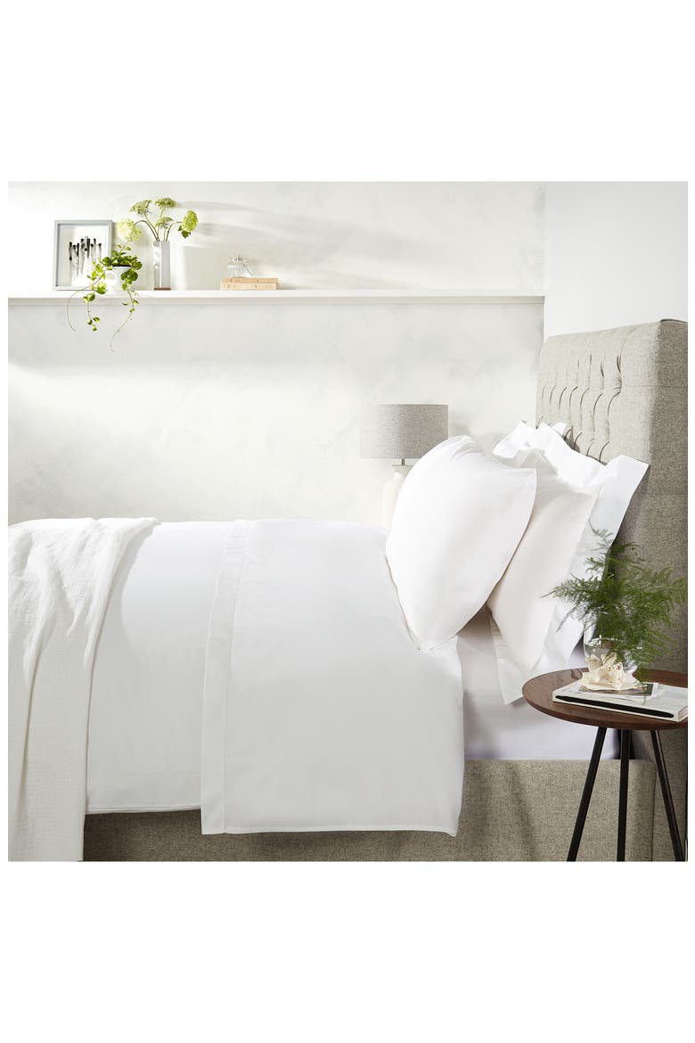 Single Row Cord 200 Thread Count Egyptian Cotton Flat Sheet, Main, color, WHITE