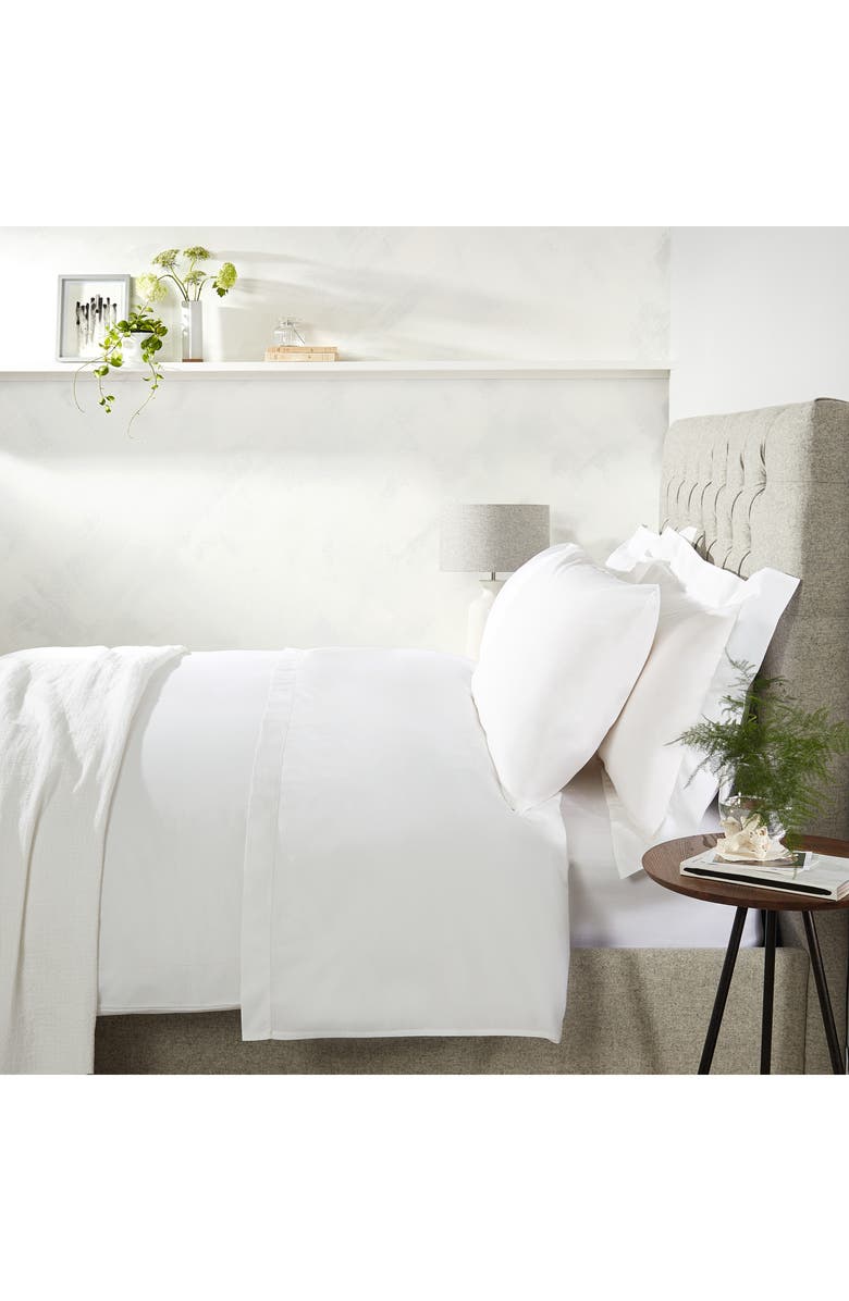 The White Company Single Row Cord 200 Thread Count Egyptian Cotton Flat Sheet, Main, color,