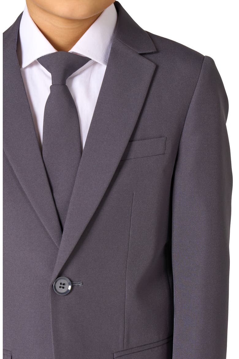 Kids' Charcool Two-Piece Suit & Tie Set, Alternate, color, GREY