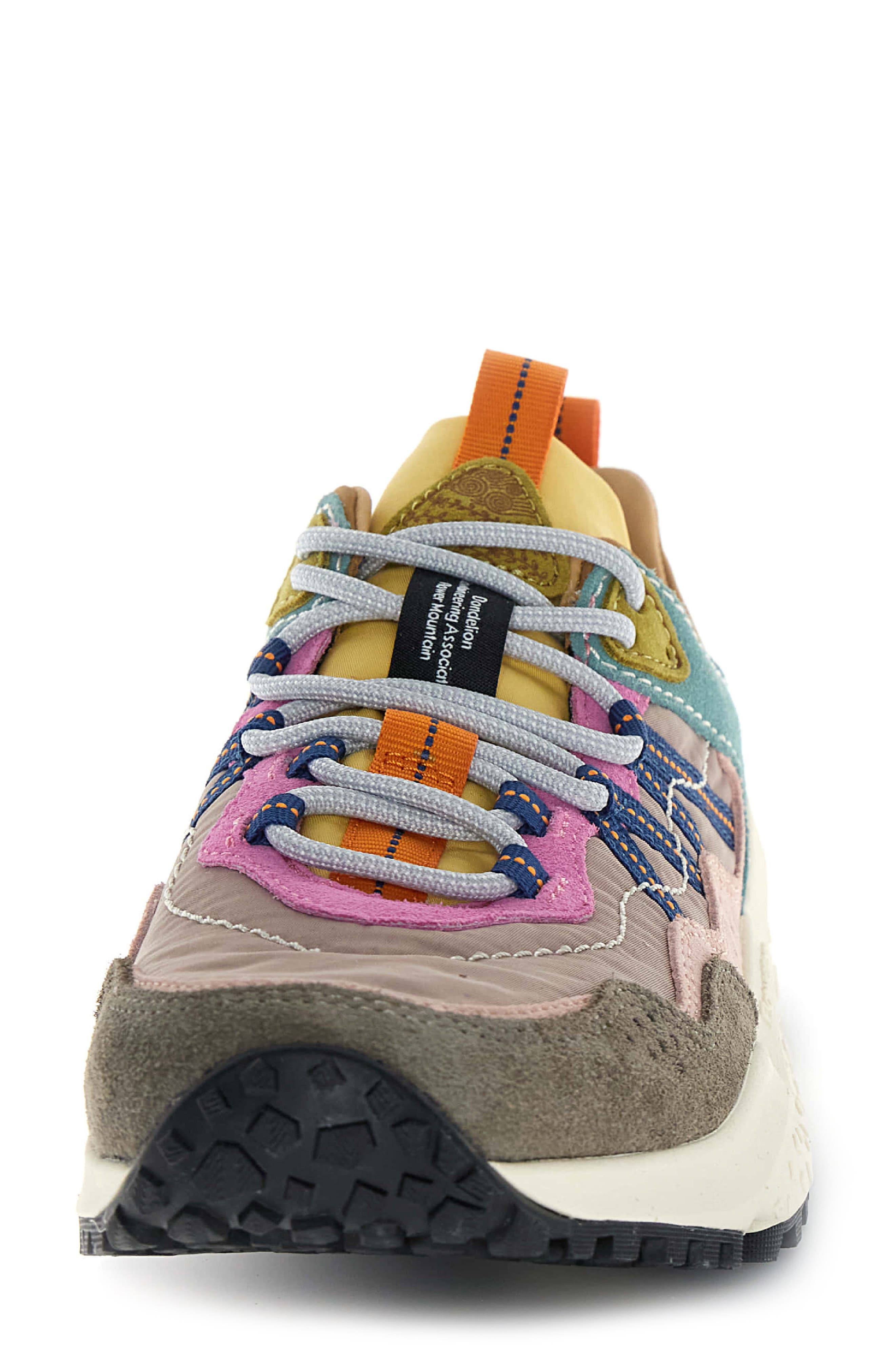 Sanchia Mixed Media Sneaker, Alternate, color, MUD GREEN