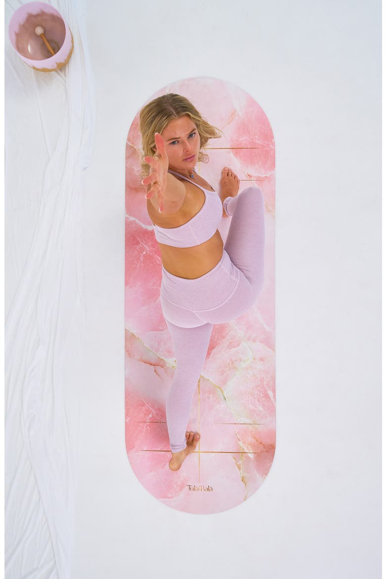 Meraki - Yoga /Pilates Mat - Vegan Suede - Made for Hot Yoga, Alternate, color, Rose Quartz