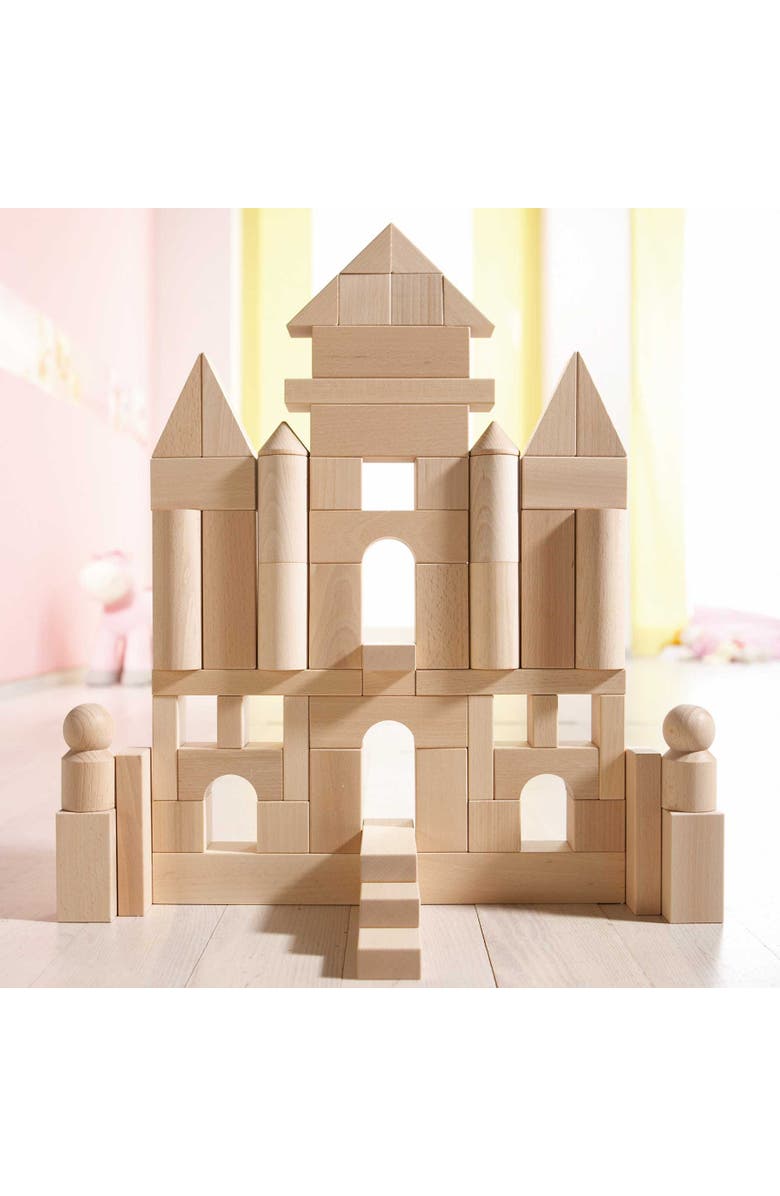 HABA Wooden Building Blocks 60 Piece Set, Ideal Toddler Blocks for Ages 2-4
Kids Stacking Toys for Ages 1
Up for Open-Ended Play, Made in Germany, Alternate, color, Tan